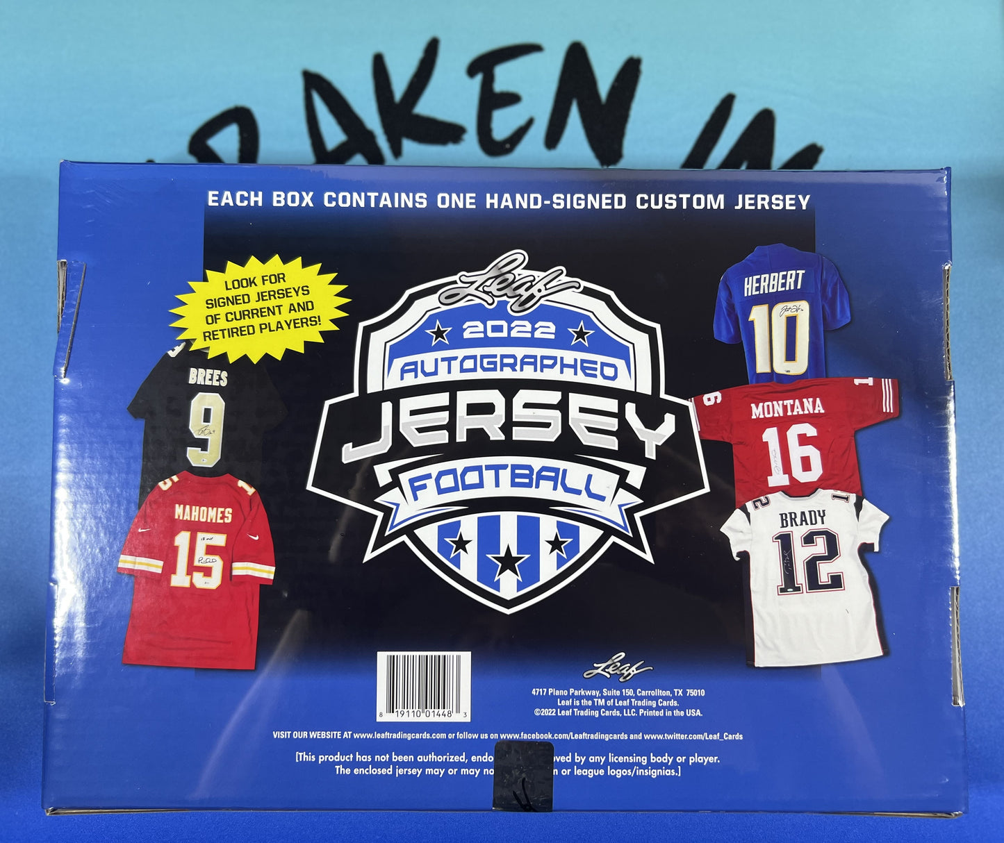 Leaf 2022 Mystery Autographed Custom Football Jersey