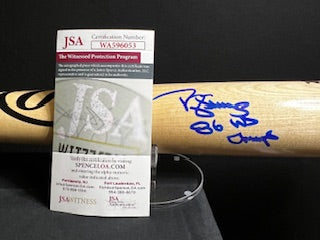 Darryl Strawberry Signed "86 WSC" Inscription Blonde Rawlings Baseball Bat (JSA)